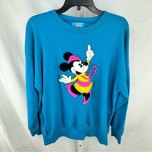 Vintage 80's Comic Relief Minnie Mouse Crewneck Sweatshirt Size Large - Picture 1 of 7